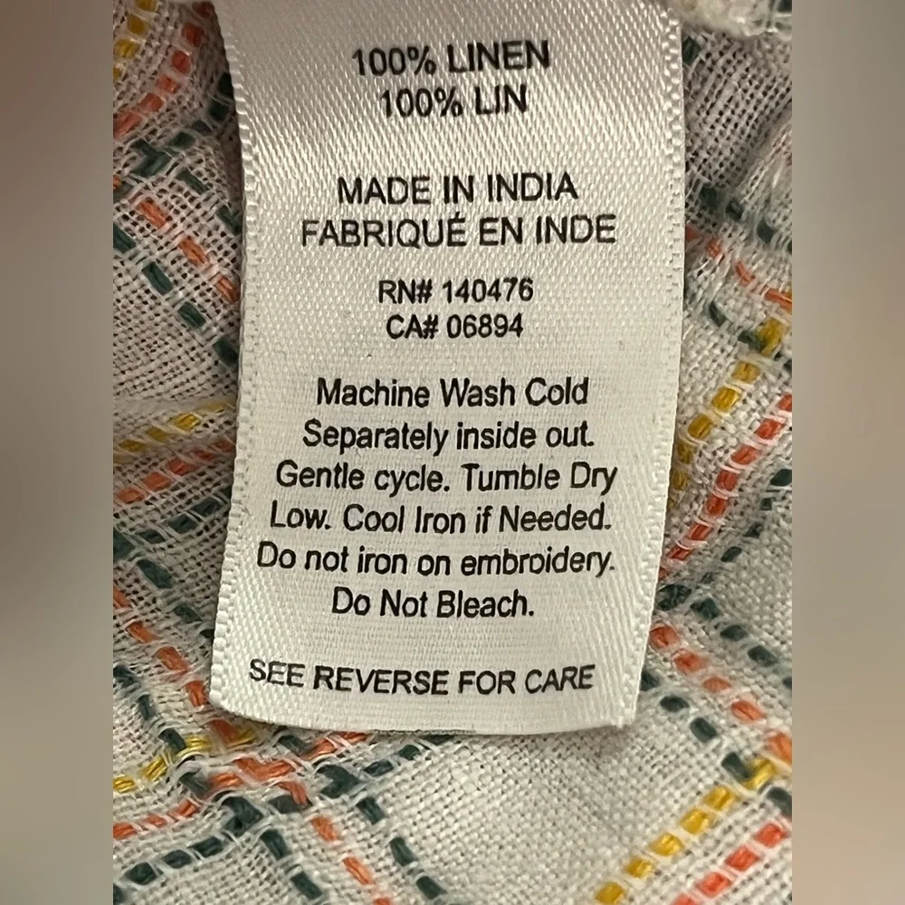 Faherty Cream and Multicolor Plaid Mini Dress - Picture 7 of 7